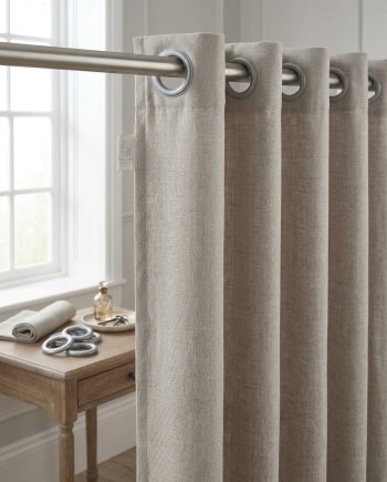 12-Pack Premium PVC Curtain Rod Rings – Smooth Sliding Round Eyelets for Home & Office Drapes (Various Colors)